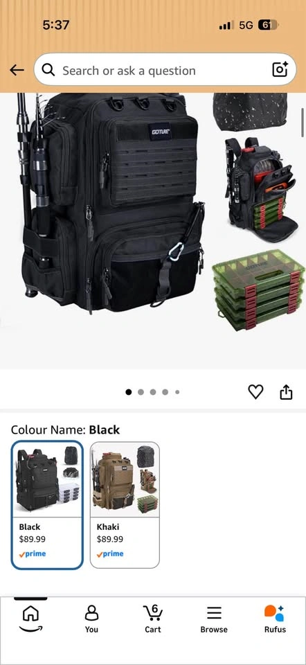 NEW Goture 45L Fishing Backpack 2 Tackle Bag with tackle boxes - photo 2