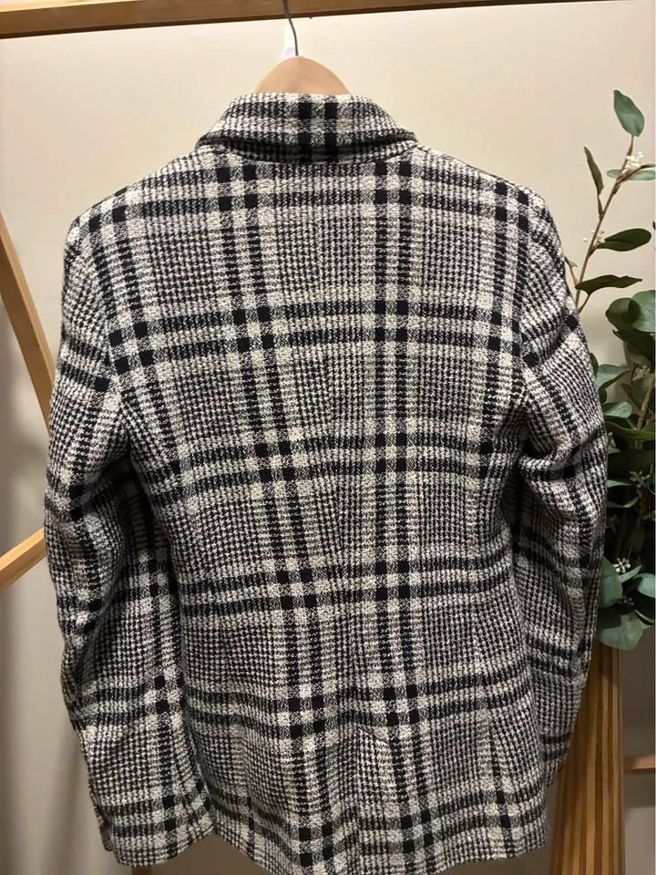 Zara Plaid Black and White Blazer size XS - photo 4