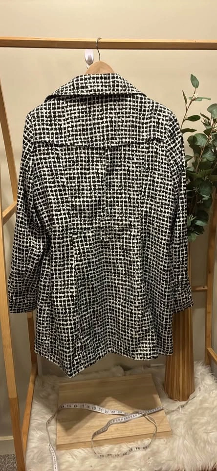 Ricki’s Black and White Trench Coat size XL - photo 4