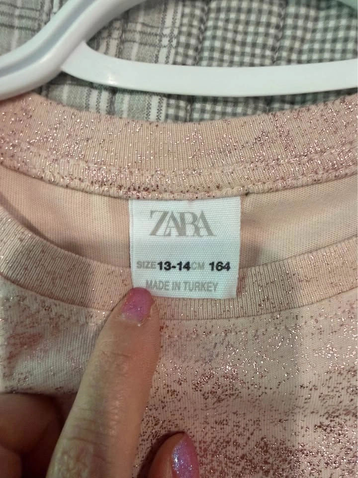 Zara Girls Metallic Long Sleeve Shirt Size 13-14 - photo 2