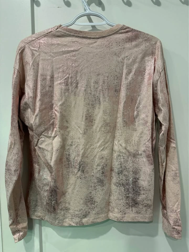 Zara Girls Metallic Long Sleeve Shirt Size 13-14 - photo 3
