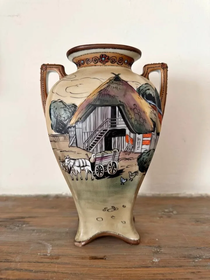 RARE Antique Nippon Morimura Vase thumbnail