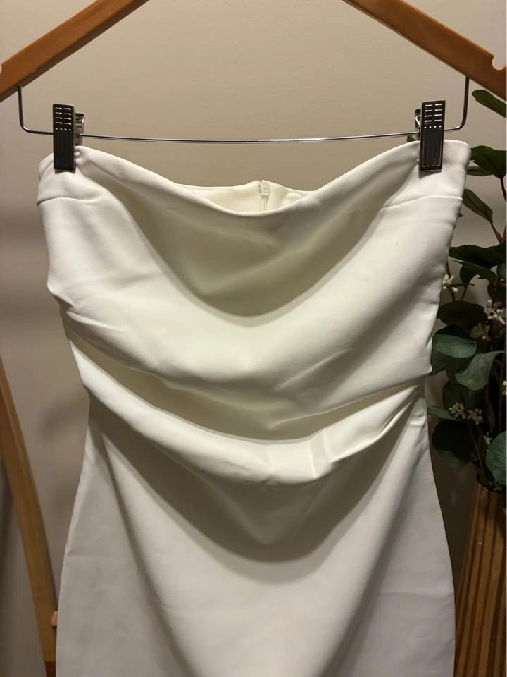 NWOT Zara White Strapless Dress size SM - photo 4