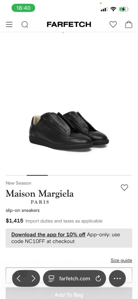 Maison Margiela Black Future Low-Top Sneakers - photo 4