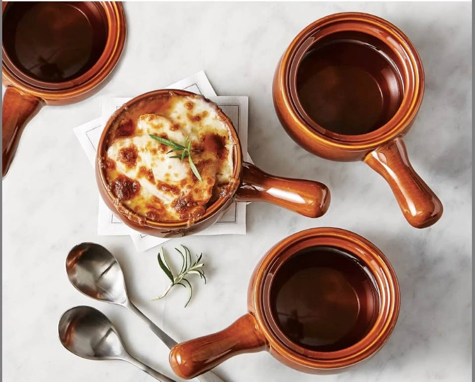 Brown French Onion Soup Bowls Set of 4 - photo 3
