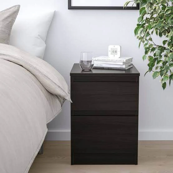 Ikea MALM Chest of 2 drawers, black - photo 2
