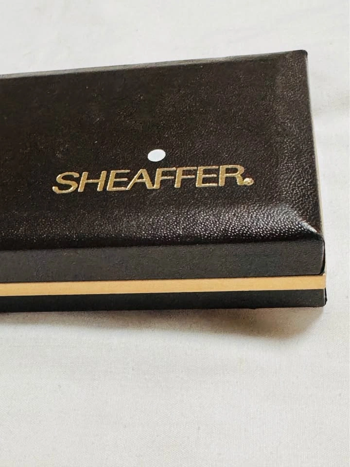 New Vintage Sheaffer Gold Electroplated Ballpoint Pen with Case - photo 4
