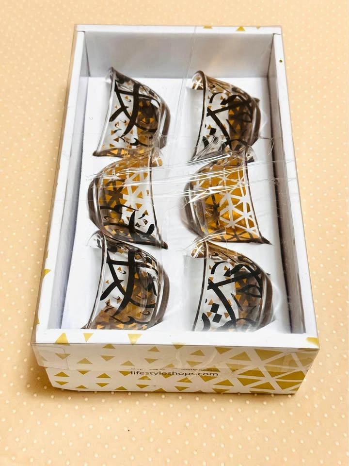 New in Box Arabic Vibes Cawa Cups, Set of 6