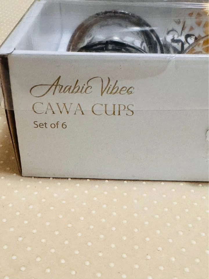 New in Box Arabic Vibes Cawa Cups, Set of 6 - photo 3