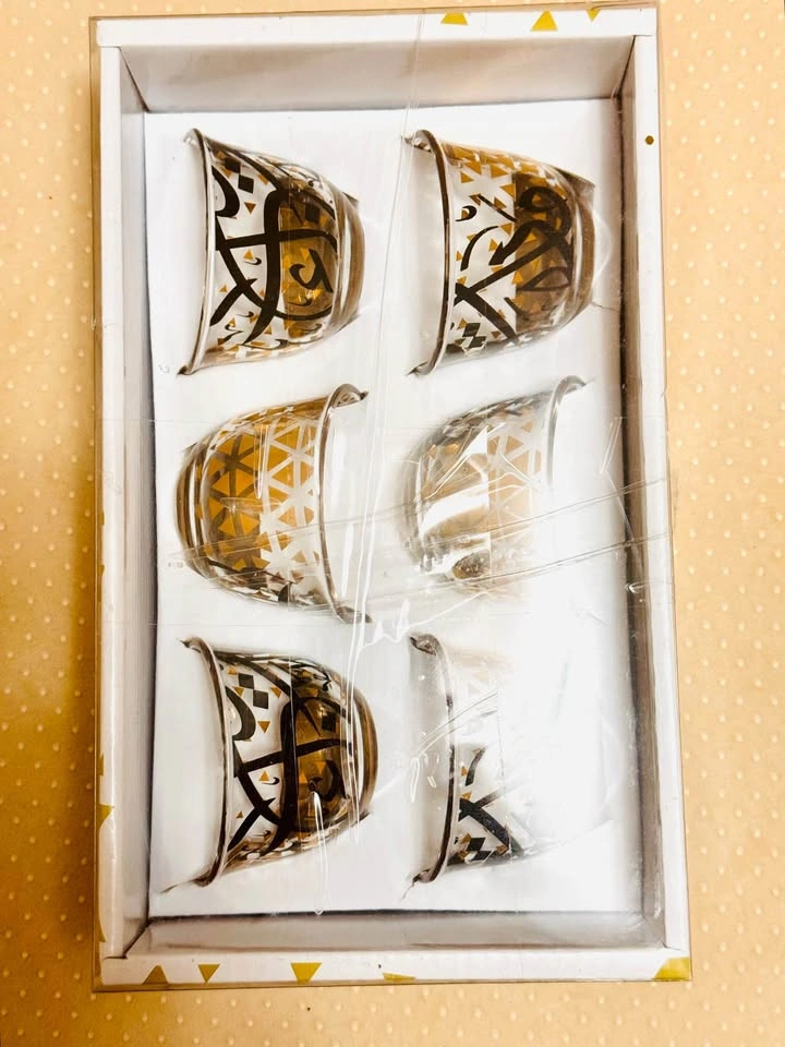 New in Box Arabic Vibes Cawa Cups, Set of 6 - photo 5