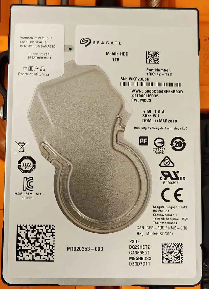Seagate 1TB 2.5" SATA Laptop Hard Drive (7mm Slim) – Tested