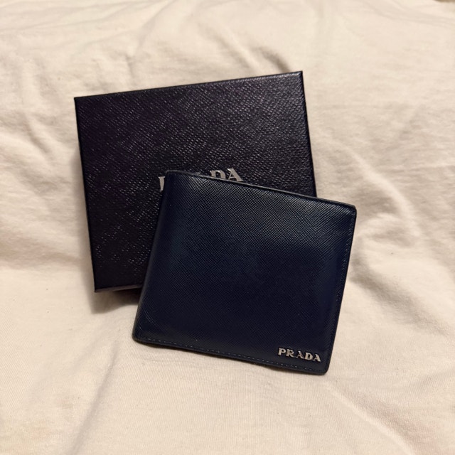 Prada Saffiano Leather + Silk Wallet