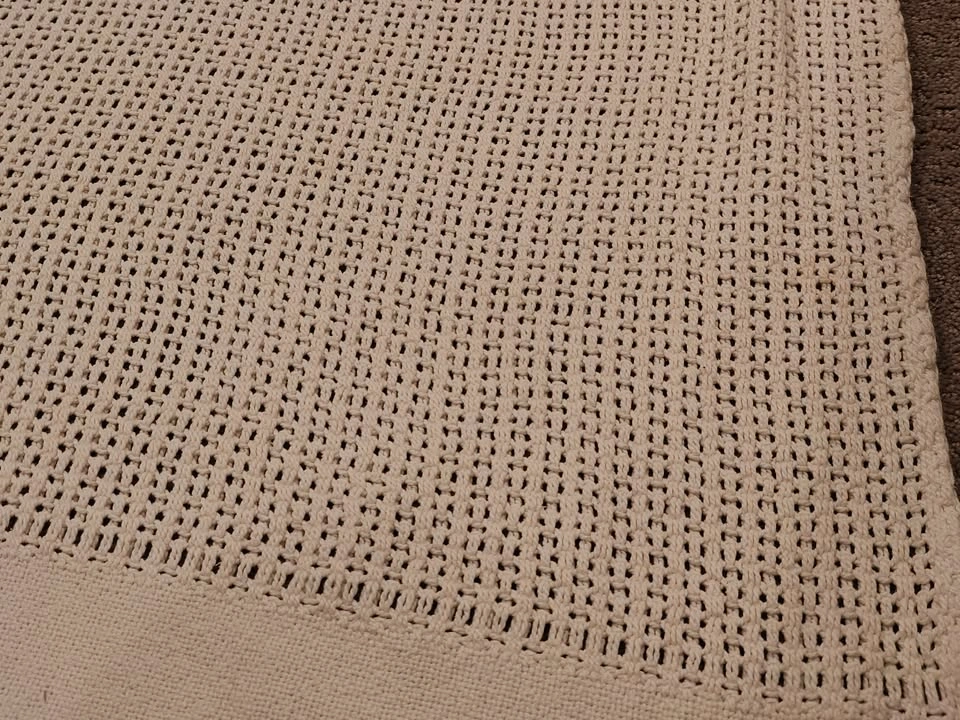 White Weave Woven Queen Throw Blanket - Heavy - 58" x 80" - photo 3