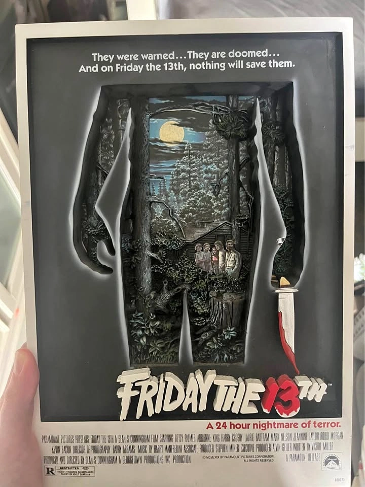 2006 McFarlane Friday the 13th 3D Sculpted Movie Poster Art