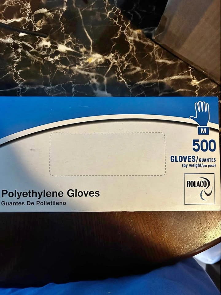 5 Boxes Rolaco Medium Polyethylene Disposable Gloves (2500 Total