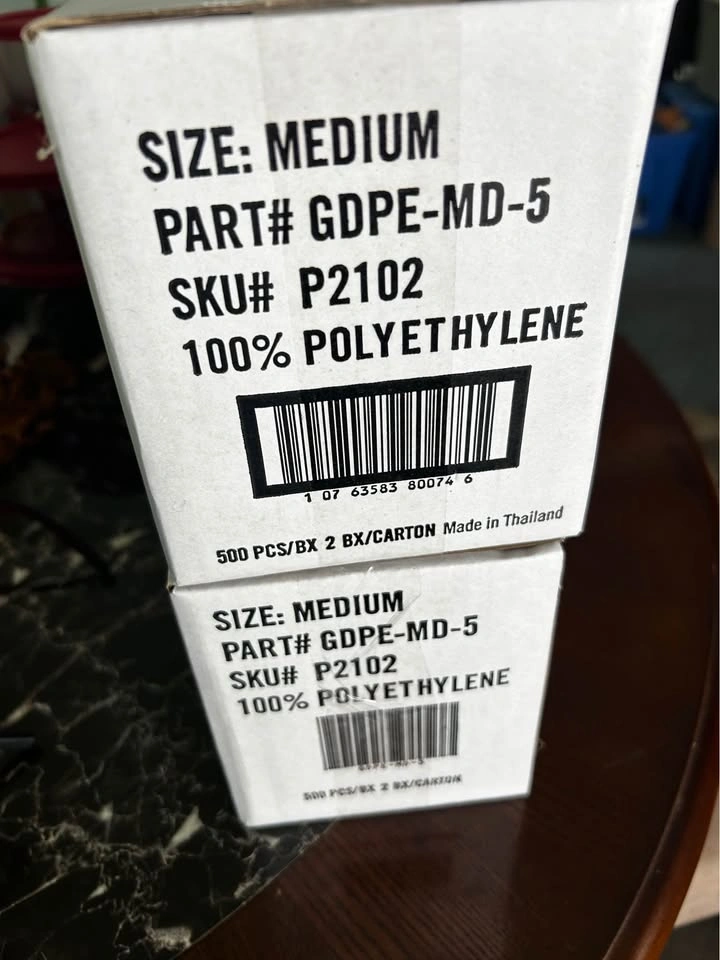 4 Boxes Safety Zone Polyethylene Disposable Gloves - Medium - photo 3