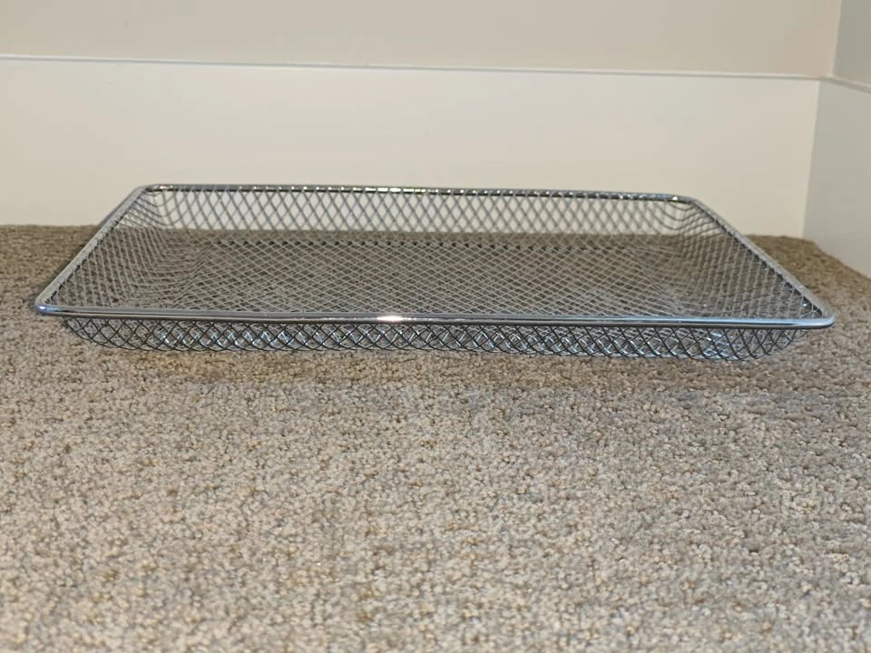 Sturdy Rectangular Metal Mesh Basket - 10" x 12" x 1" - photo 4