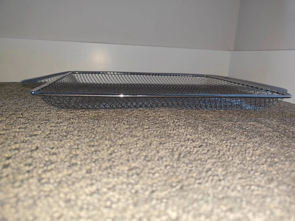 Sturdy Rectangular Metal Mesh Basket - 10" x 12" x 1" - photo 5