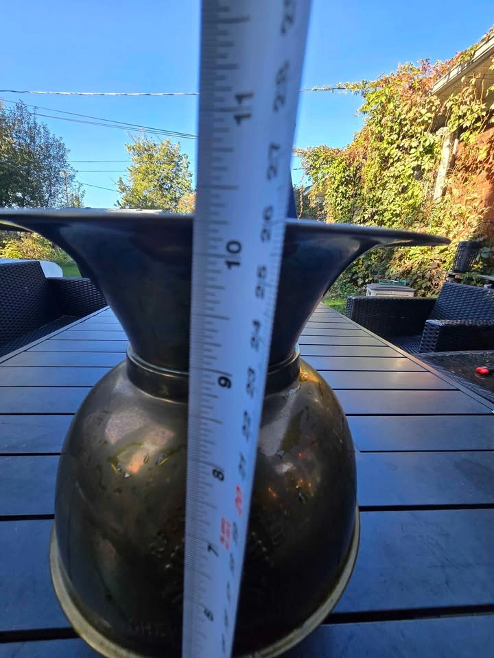 Large 10.5" Vintage Brass Planter / Floor Urn (Embossed) - photo 4