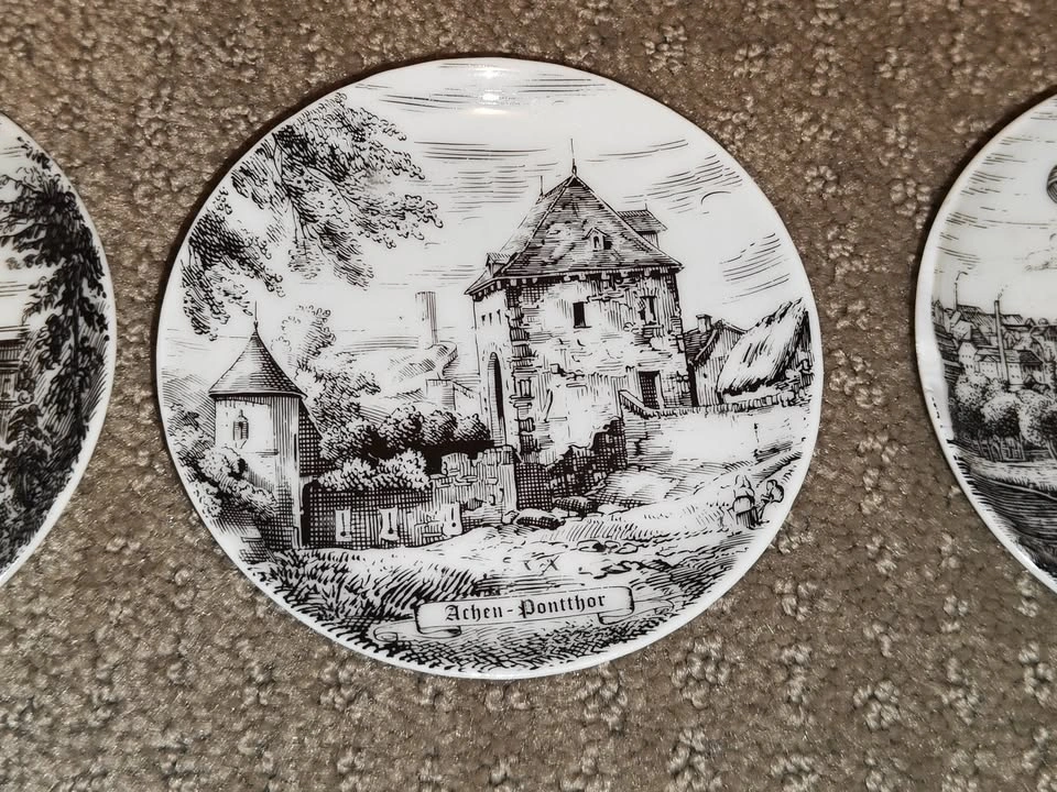 Vintage German Porcelain Souvenir Coasters / Mini Plates - 6 Cou - photo 3