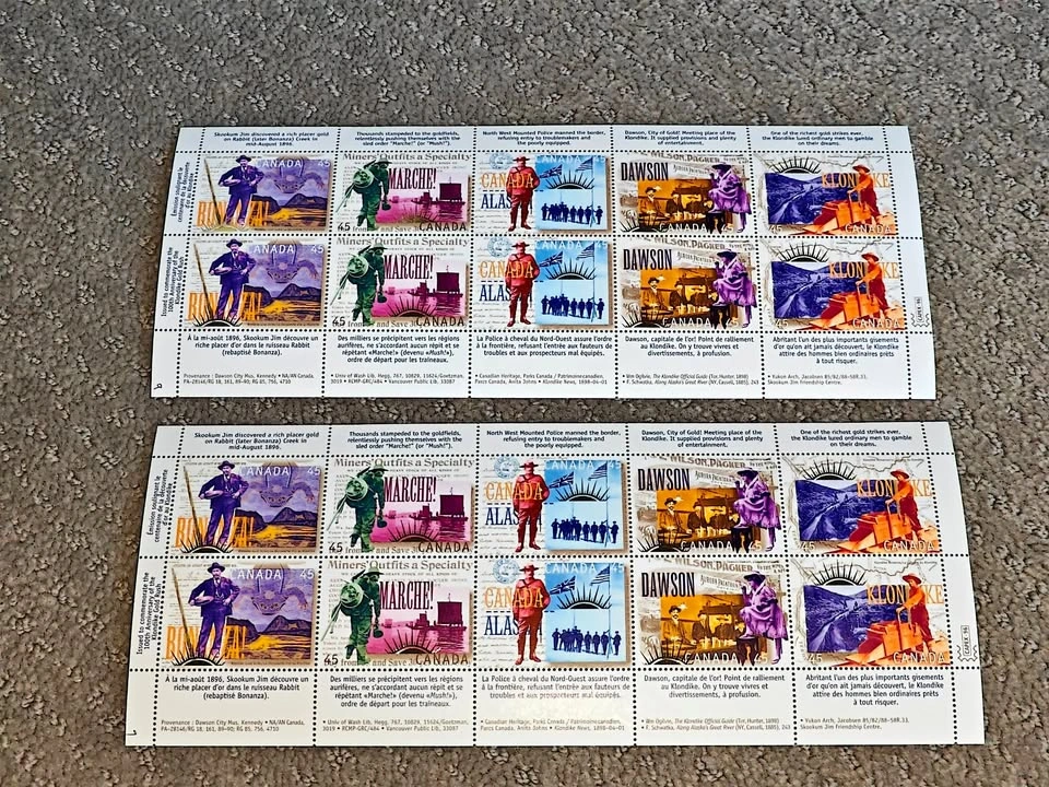 Stamp Panes 1996 Canada Yukon Gold Rush Centenary - Set of 2