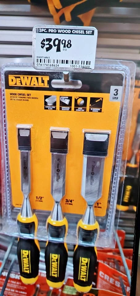 NEW DEWALT Wood Chisel Set