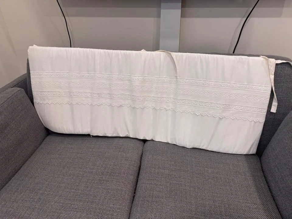 White Crib Bumper Cushions - Made in Turkey image indicator(2)