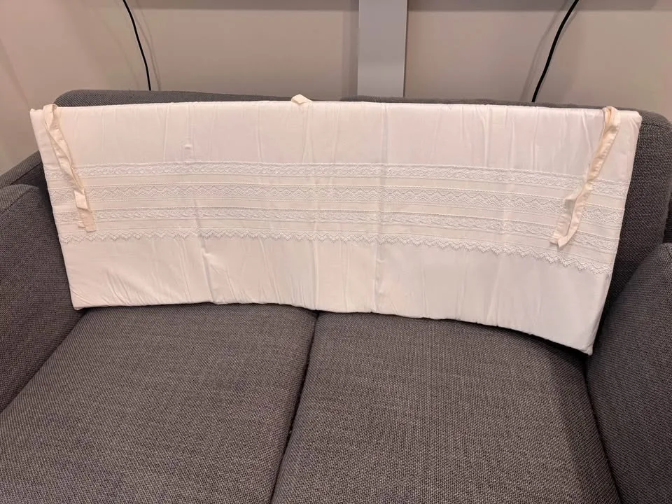 White Crib Bumper Cushions - Made in Turkey image indicator(4)