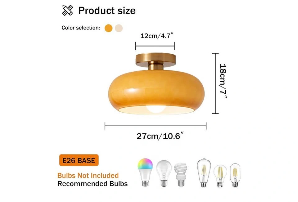 Semi Flush Mount Ceiling Light Fixture - photo 4