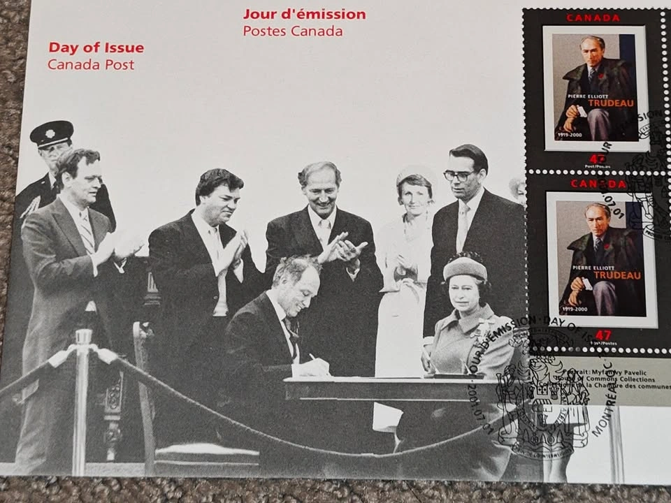 First Day Covers FDC - 2001 Pierre Elliott Trudeau Block Stamps - photo 3
