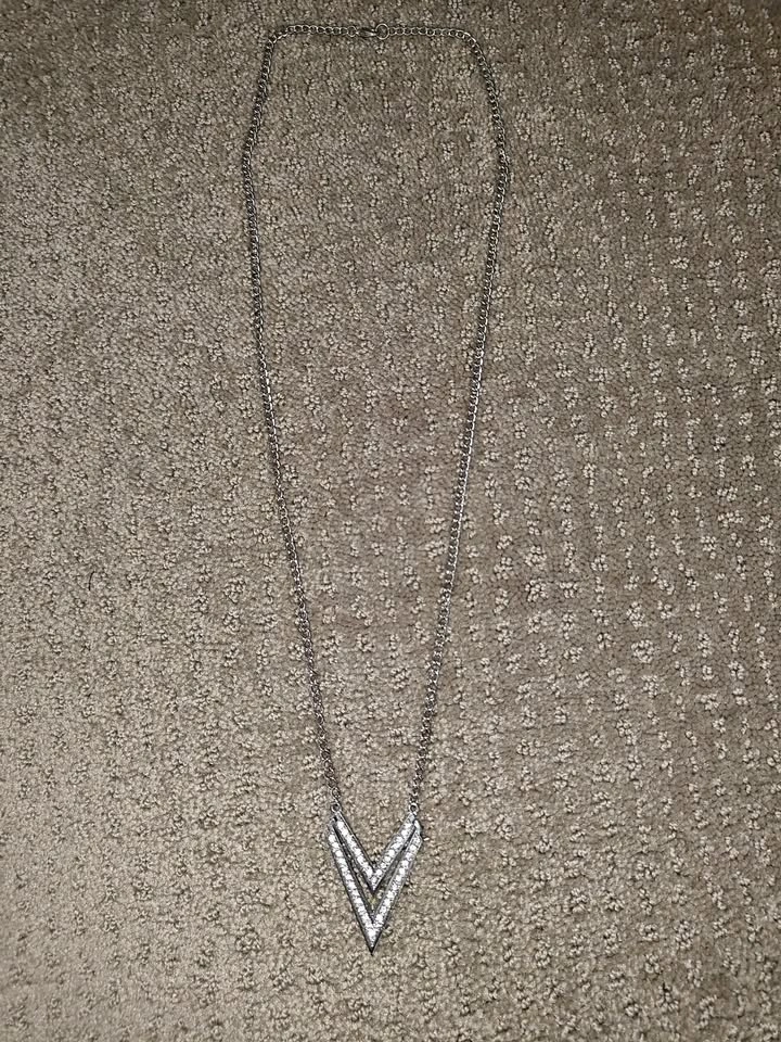 Long Necklace Jewelry - Angled Frames Rhinestones