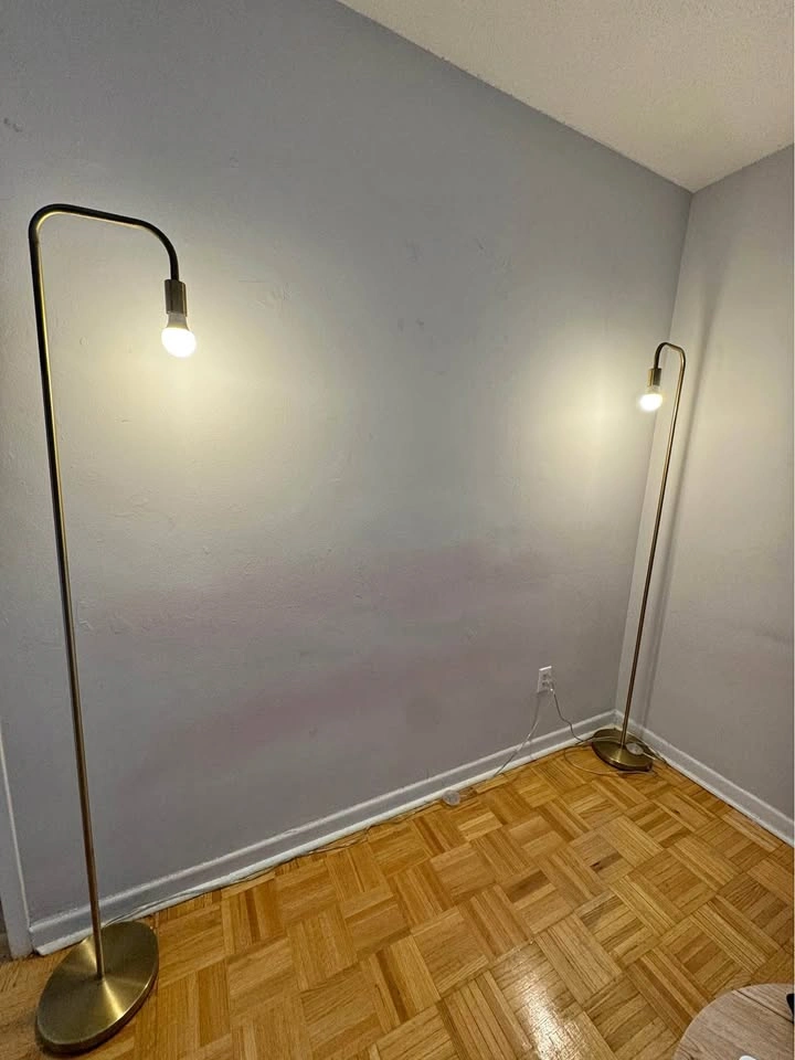 2 Modern Brass Floor Lamps