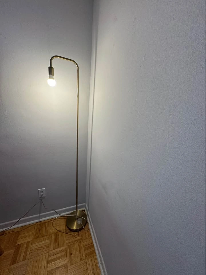 2 Modern Brass Floor Lamps - photo 2
