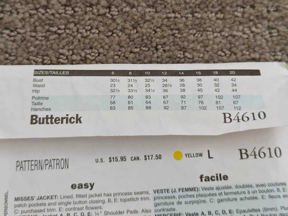 Butterick Sewing Pattern - Sport Jacket Blazer - Sizes: 6 to 12 - photo 5