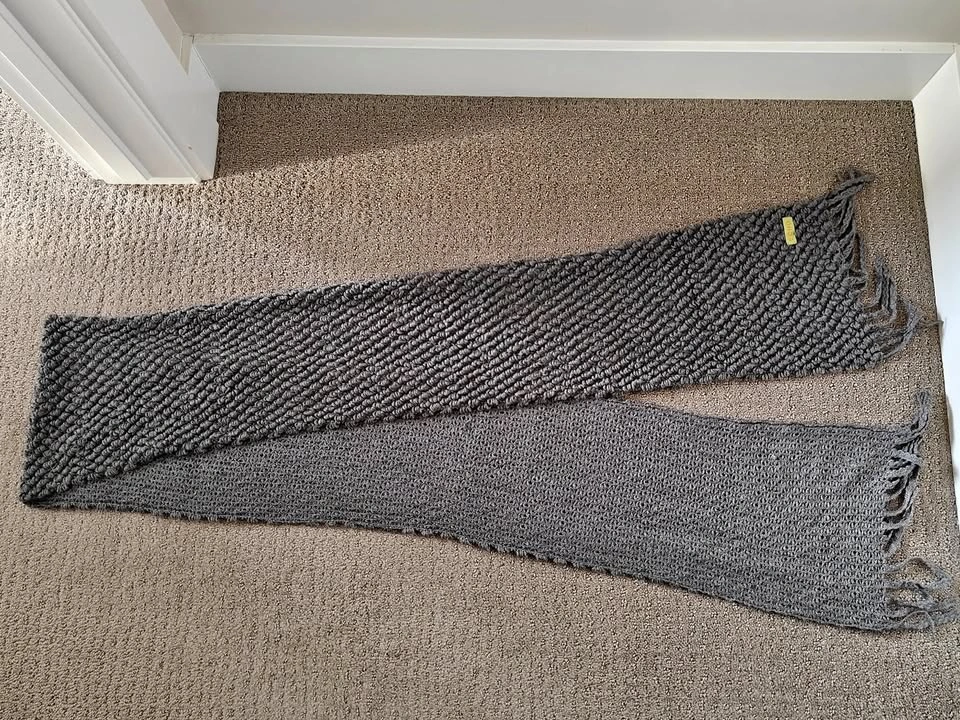 Women Echo Soft Acrylic Winter Scarf - Grey - 82" x 7"