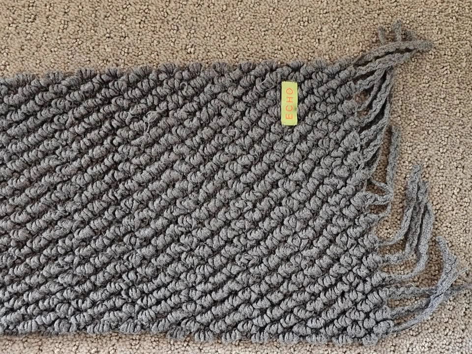 Women Echo Soft Acrylic Winter Scarf - Grey - 82" x 7" - photo 2