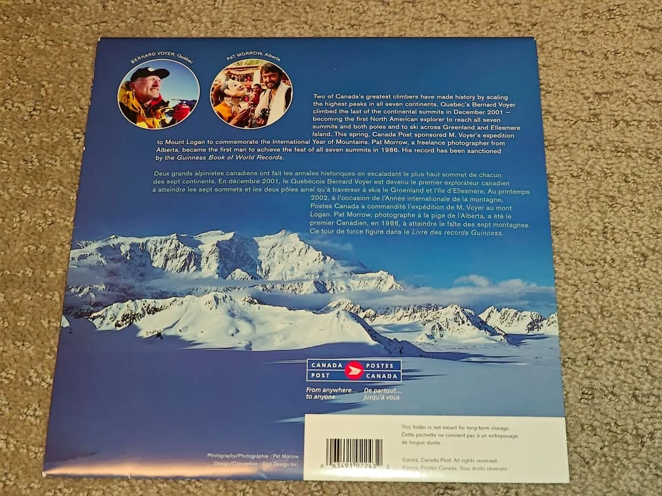 2002 Canada Post Towards the Summits Complete Souvenir Stamp Set - photo 2