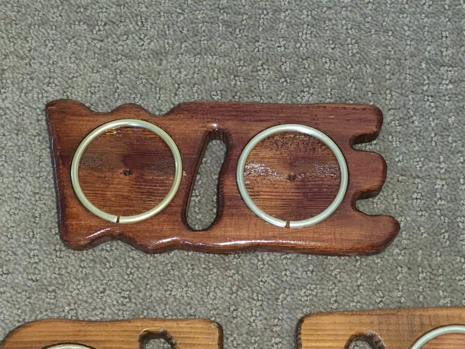Vintage Hand-Carved Wooden "WE LOVE YOU" Photo Frame Set - photo 2