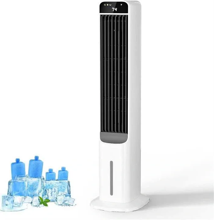 Oscillating Tower Fan with Remote Control and Cooling System