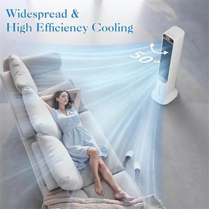 Oscillating Tower Fan with Remote Control and Cooling System - photo 4