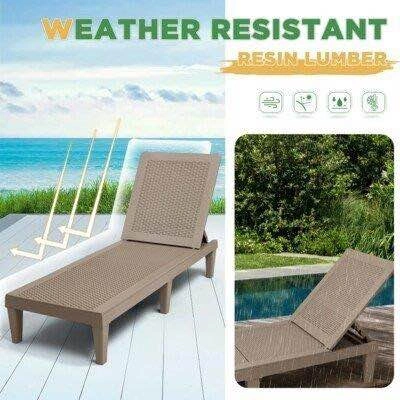 Set of 2 Patio Chaise Lounge Chairs - photo 4
