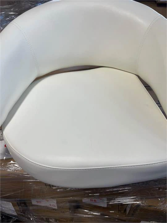 Modern White and Gold Accent Chair - photo 2