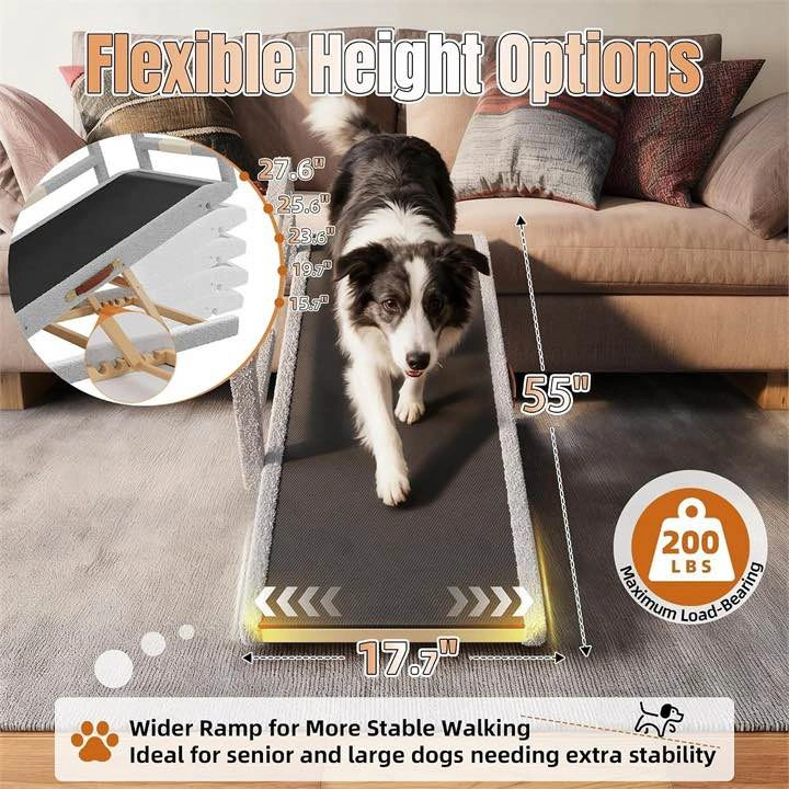 Adjustable Foldable Wooden Pet Ramp - photo 2