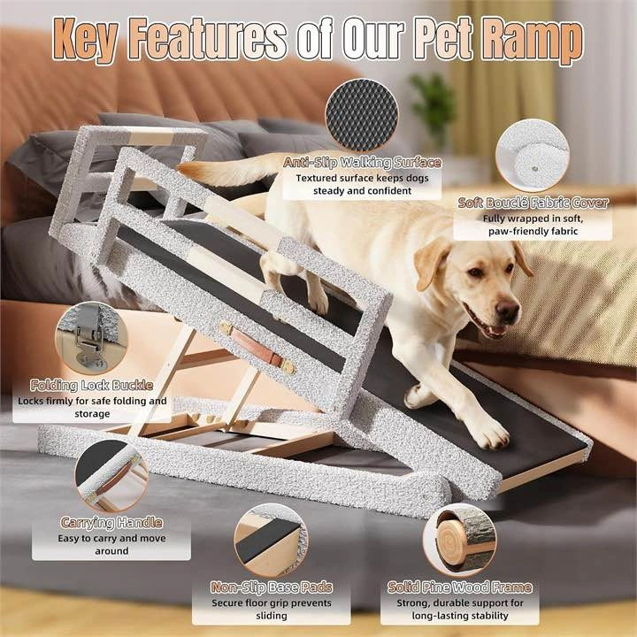 Adjustable Foldable Wooden Pet Ramp - photo 3