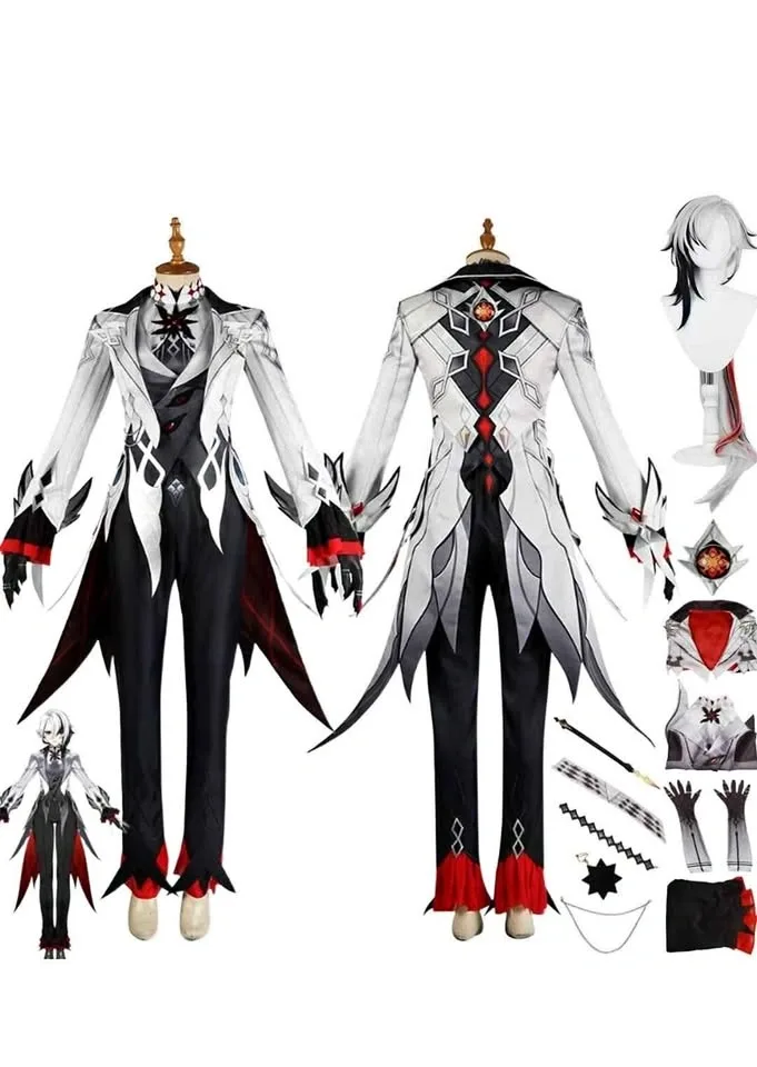 Genshin Impact Arlecchino Cosplay Costume Outfit Set