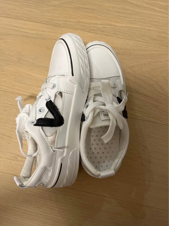 White Sneakers with Black Accents - photo 2