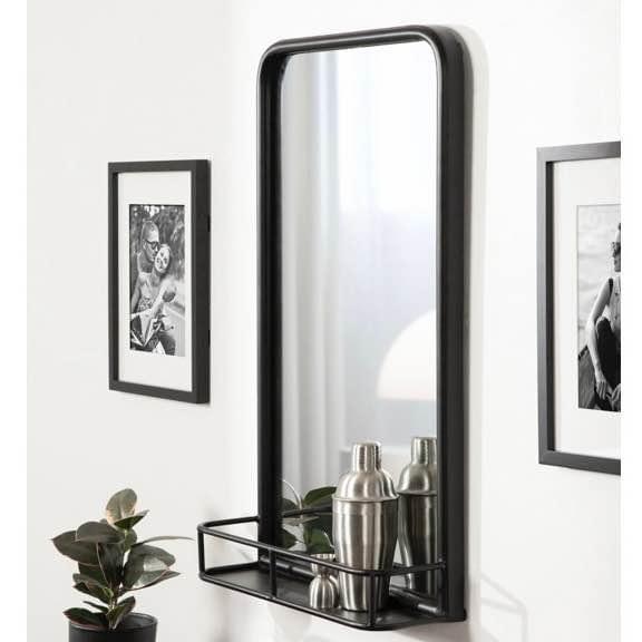 Black Rustic Koda Metal Rectangle Wall Mirror - photo 2