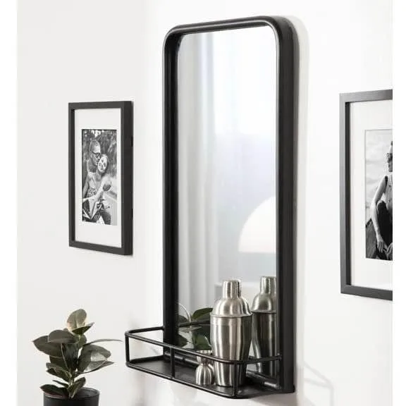 Black Rustic Koda Metal Rectangle Wall Mirror image indicator(2)