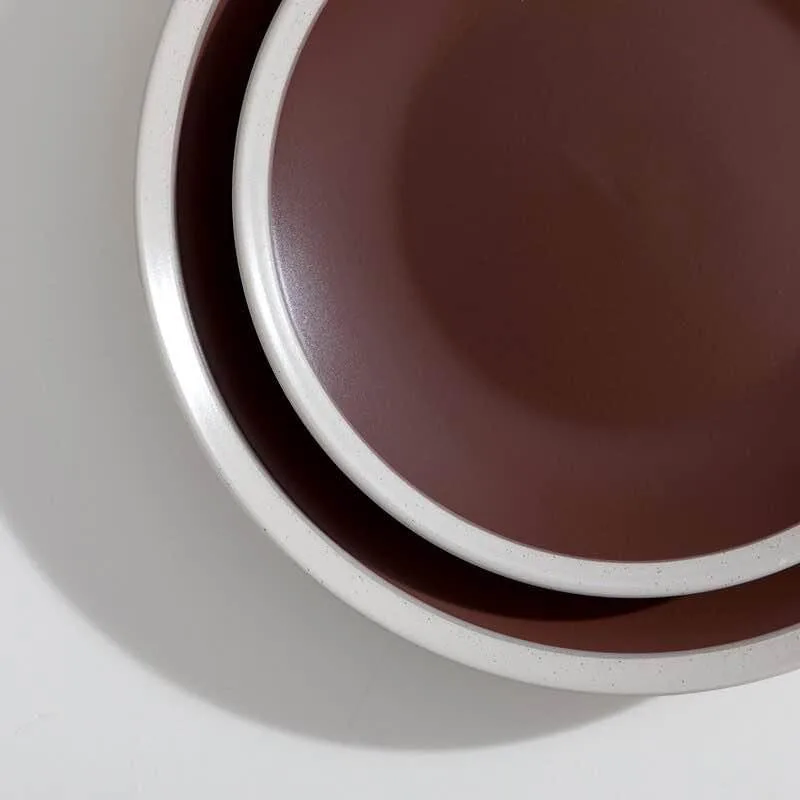 Vancasso 16 Piece Rustic Stoneware Dinner Set - Dark Brown image indicator(4)