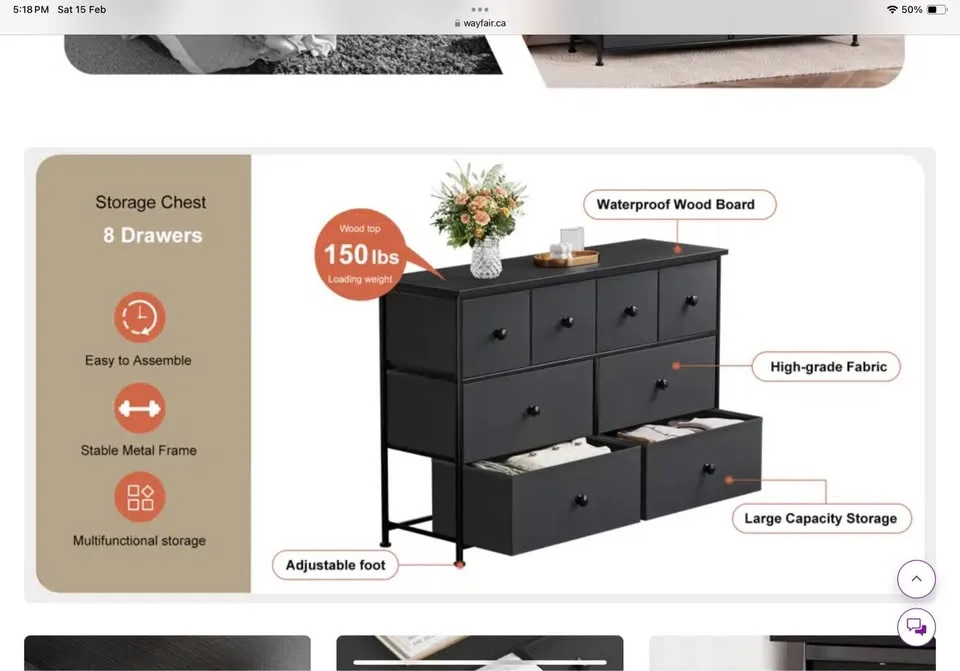 Black Ojaswi 8-drawer Dresser image indicator(4)